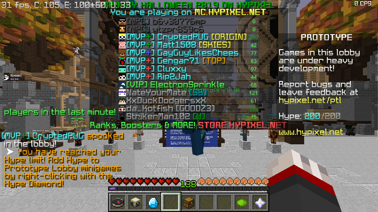 I have been getting very bad ping during october | Hypixel Forums