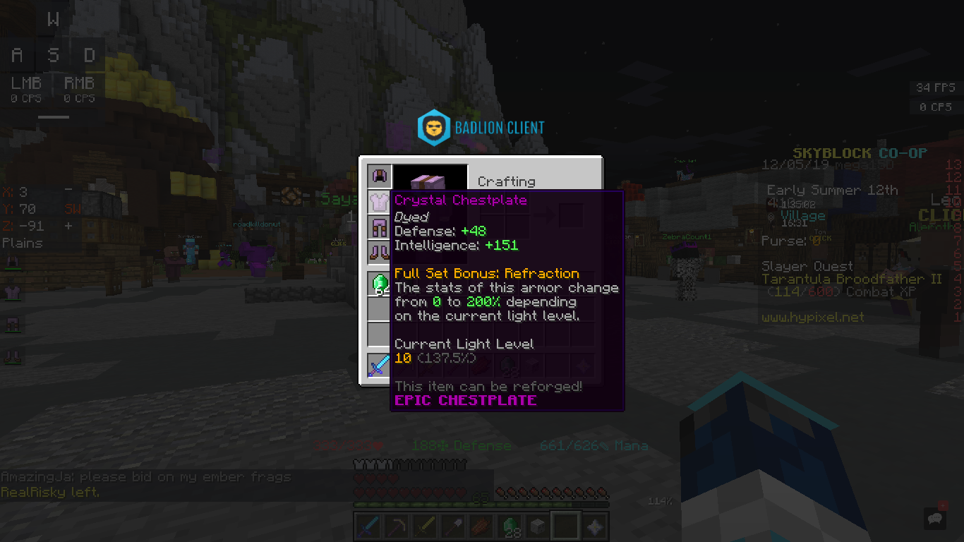 Full Set of crystal armor Hypixel Forums