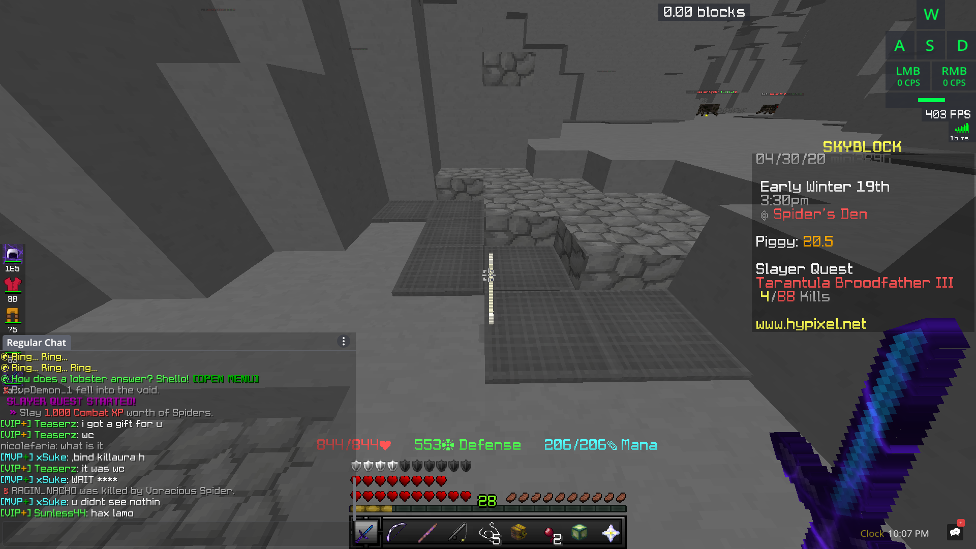 caught this guy hacking on skyblock please help by reporting | Hypixel ...