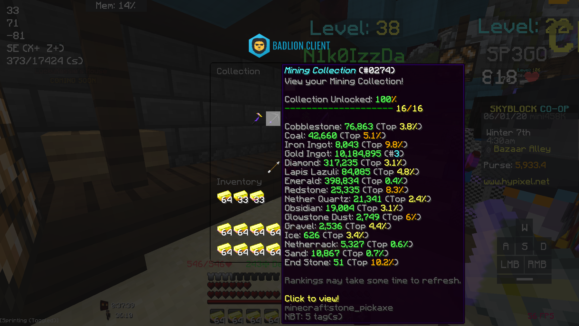 Who is are top 2 in gold collection? | Hypixel Forums