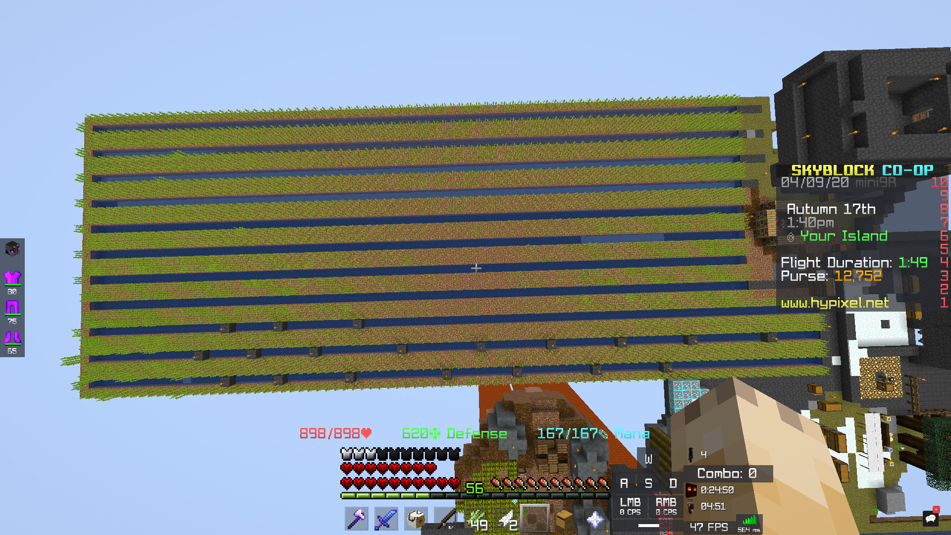 I spent 2 hours building a sugar cane farm for the speedster armor